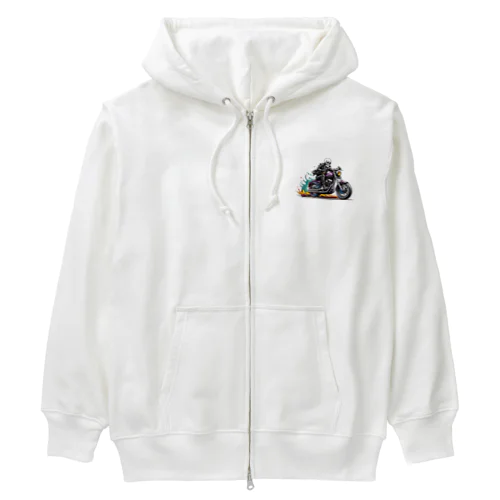 ベタなスカルライダー Heavyweight Zip Hoodie