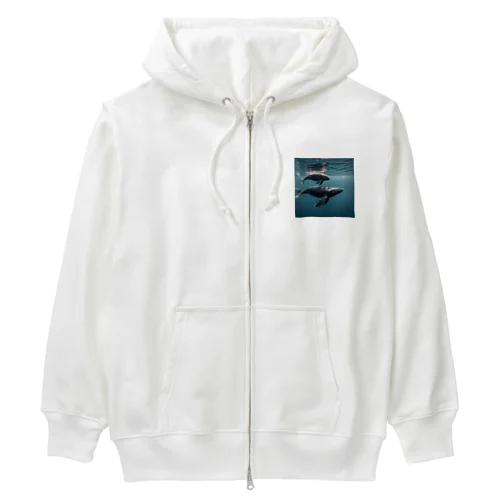 クジラの親子 Heavyweight Zip Hoodie