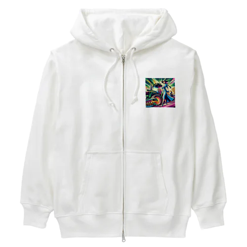 農耕機とカラフルガール　 Heavyweight Zip Hoodie