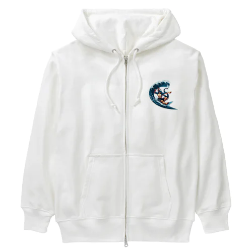 夏だ！ドラゴンもサーフィンだ Heavyweight Zip Hoodie