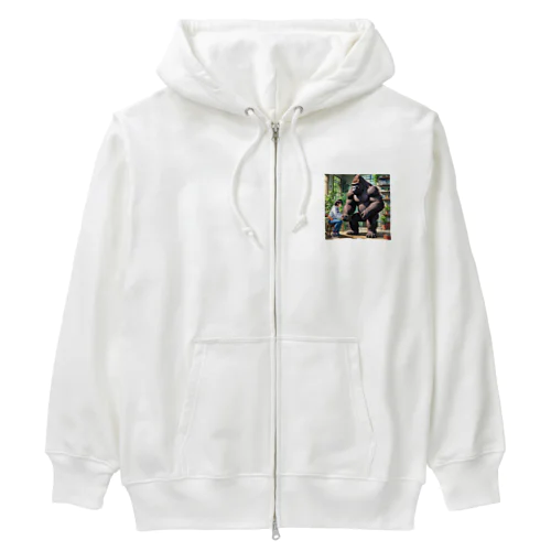 ゴリラと介護士 Heavyweight Zip Hoodie