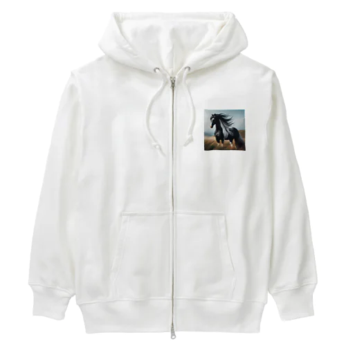 過酷な環境で育った馬 Heavyweight Zip Hoodie