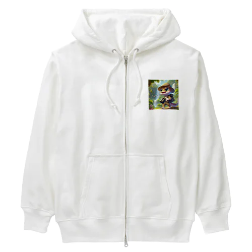 探検家のヒョウモントカゲモドキ Heavyweight Zip Hoodie