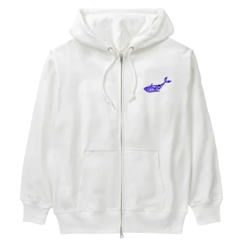 トライバルクジラ Heavyweight Zip Hoodie