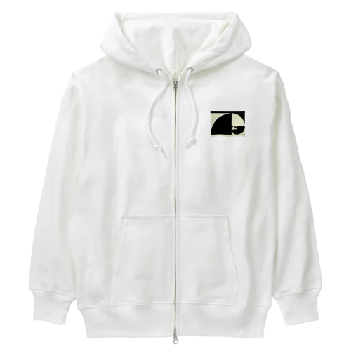 モノクロ風黄金比率 Heavyweight Zip Hoodie