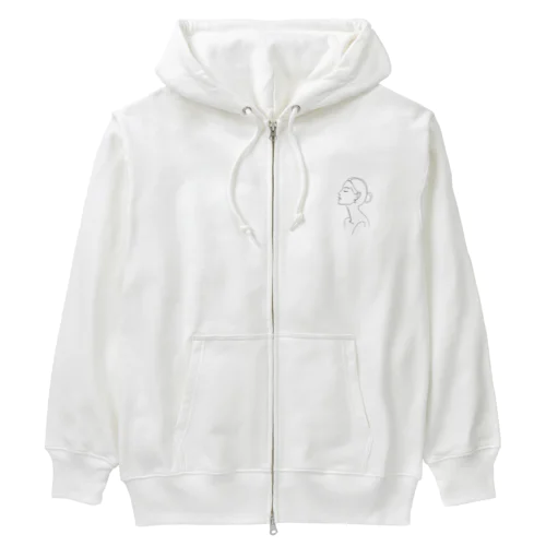 一筆書き風アート8 Heavyweight Zip Hoodie