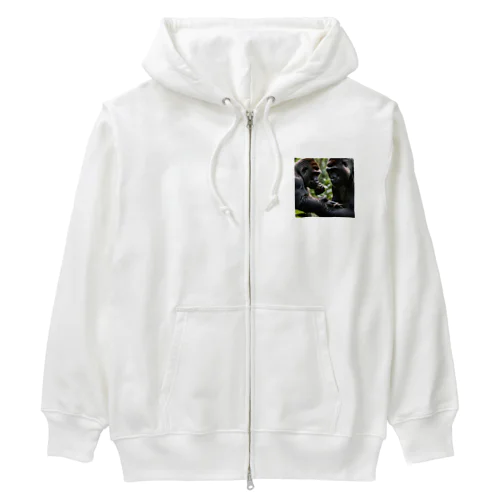 社交的なゴリラ Heavyweight Zip Hoodie