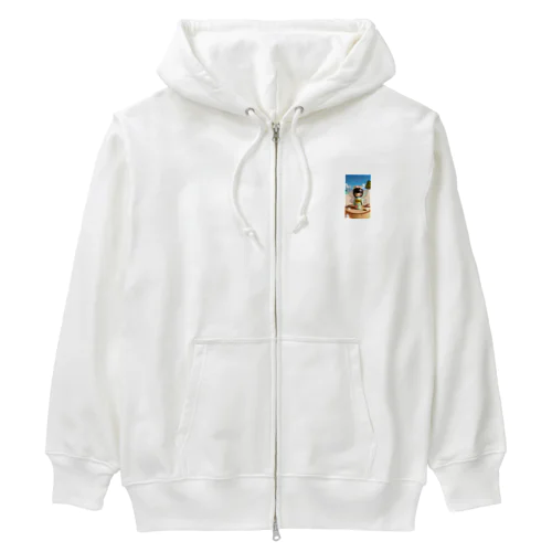 海の妖精こけしちゃん Heavyweight Zip Hoodie