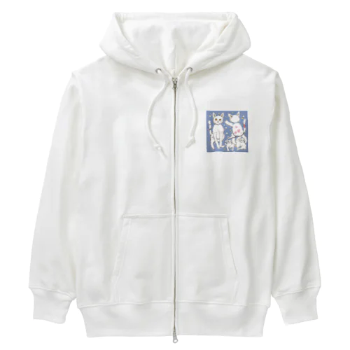 可愛いだけじゃない！ ガンギマリ猫の魅力満載！ Heavyweight Zip Hoodie