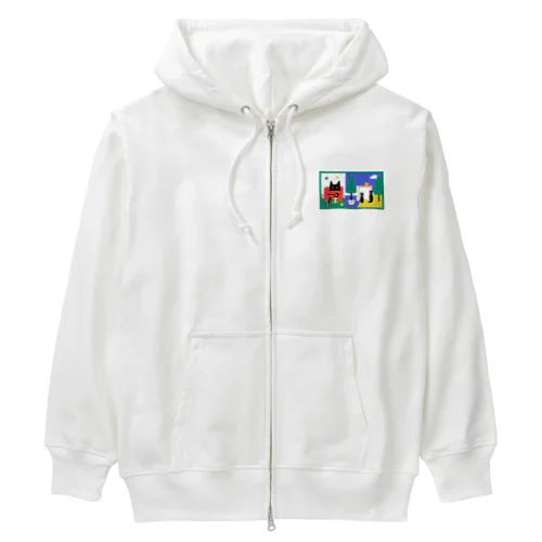 お上品なおネコ様のデザイン４ Heavyweight Zip Hoodie