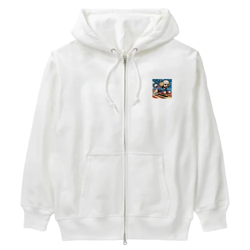 アクション・プードル！自由の疾走 Heavyweight Zip Hoodie