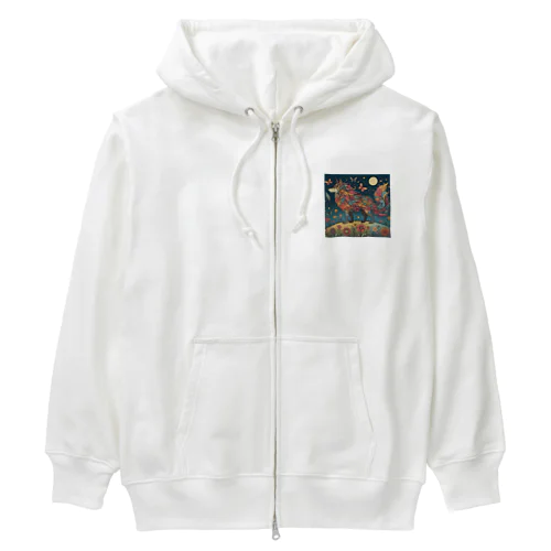 狼シリーズ1 Heavyweight Zip Hoodie