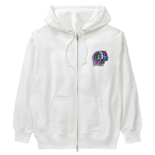 「進化する顔の中の永遠の美」 Heavyweight Zip Hoodie