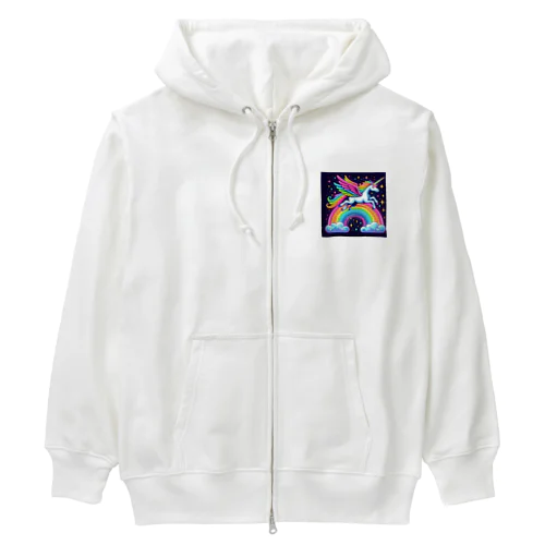 ネオンカラーのユニコーン Heavyweight Zip Hoodie