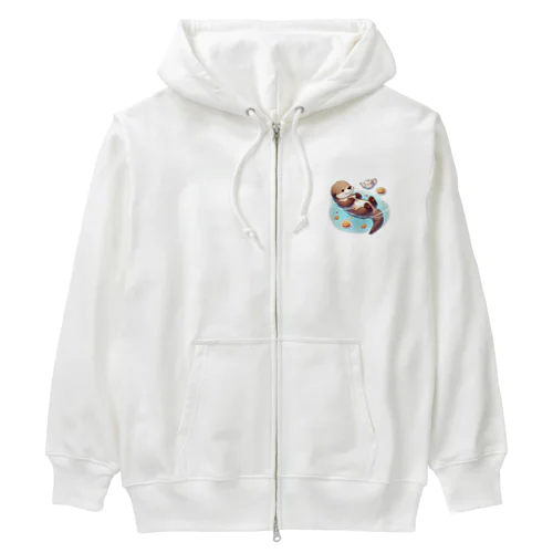 ティータイムを楽しむラッコ① Heavyweight Zip Hoodie