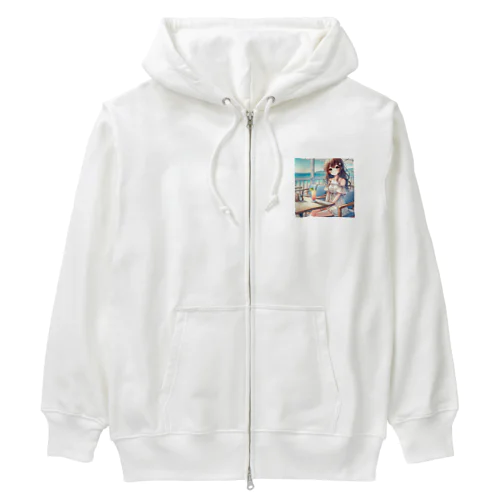 浜辺のカフェで Heavyweight Zip Hoodie