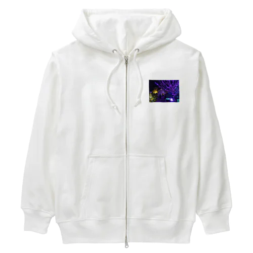 キラキラ輝くイルミネーションの世界 Heavyweight Zip Hoodie