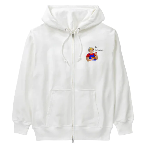 Am I That Similar?(black) Heavyweight Zip Hoodie