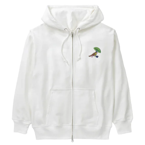 The Grandpa on the beach Heavyweight Zip Hoodie