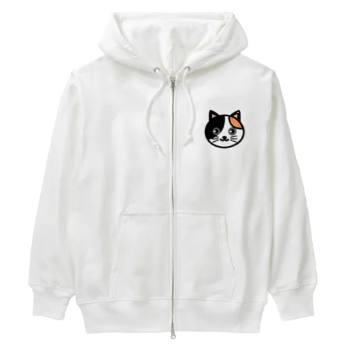 三毛猫アイコン Heavyweight Zip Hoodie