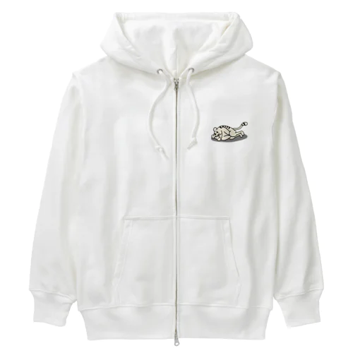 マッスルホワイト（拗ね） Heavyweight Zip Hoodie