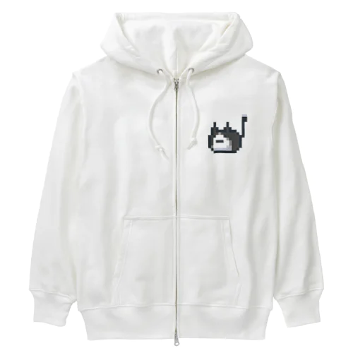 ハチワレねこさんドット（ファビコン）  Heavyweight Zip Hoodie