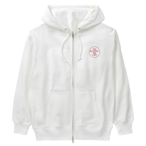 NO ALCOHOL, NO LIFE. Heavyweight Zip Hoodie
