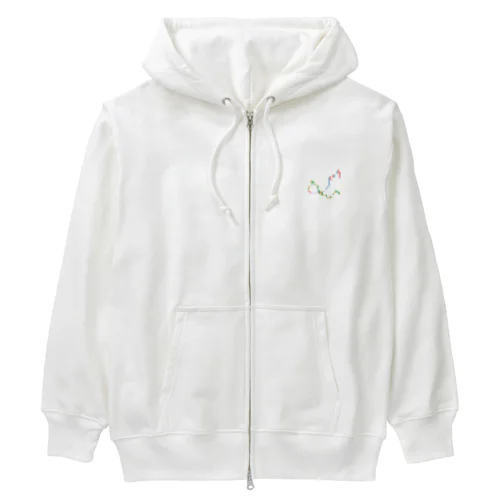 うねうねローソク足 Heavyweight Zip Hoodie