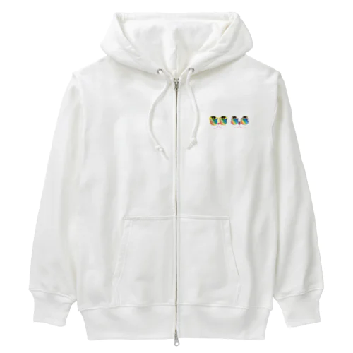 猫のＭｏｌとＫａｒｏｎ　虹色サングラス Heavyweight Zip Hoodie