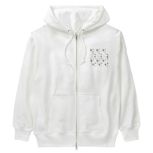 たっぷり文鳥ちゃん【まめるりはことり】 Heavyweight Zip Hoodie
