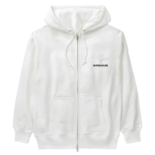 ねこバンド白 Heavyweight Zip Hoodie