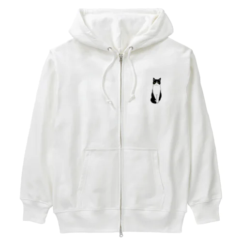 お利口さんのハチワレちゃん Heavyweight Zip Hoodie