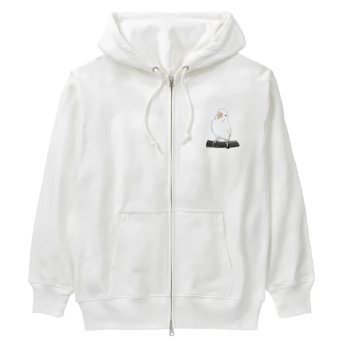 まったりセキセイインコちゃん【まめるりはことり】 Heavyweight Zip Hoodie