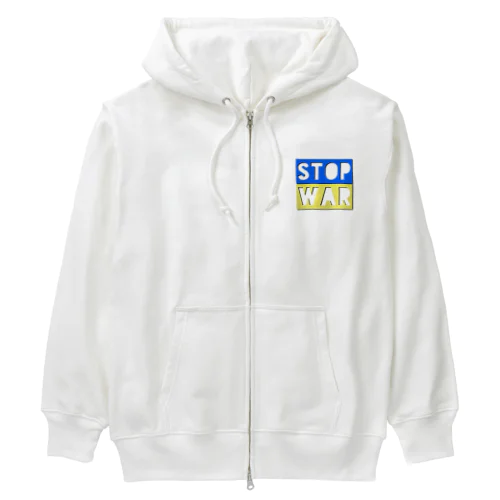 STOP WAR  Heavyweight Zip Hoodie