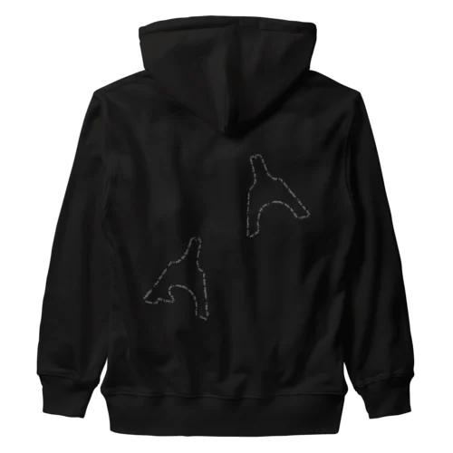 モジモジコトジ白文字 Heavyweight Zip Hoodie