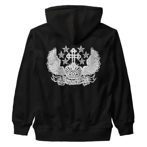 メメント・モリ[ホワイト] Heavyweight Zip Hoodie