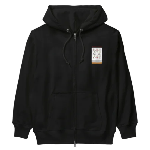 ボウリングピンズのパーピン ( 架空麻雀牌シリーズ) Heavyweight Zip Hoodie