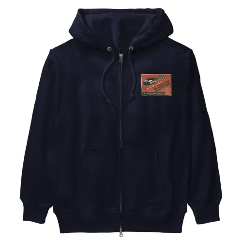 スペイン・バルセロナ 1950年代 レコード針"AL DRAGÓN" Heavyweight Zip Hoodie