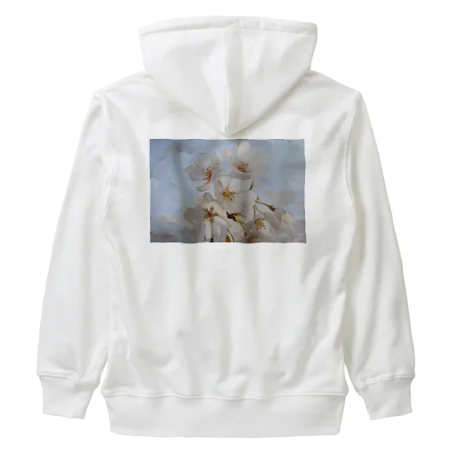 SAKURA-Oil Painting- Heavyweight Zip Hoodie