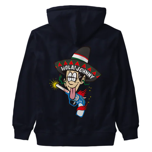 HOLA!  JOHNNY with TOY GUN Heavyweight Zip Hoodie