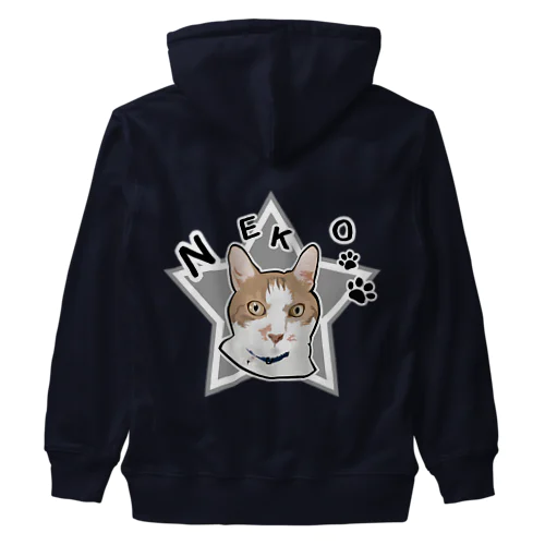 ねこ猫NEKO03洋服(白ブチ) Heavyweight Zip Hoodie