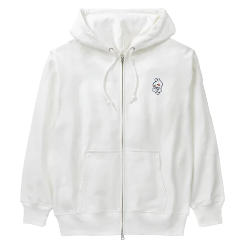 さきどりいちごがりうさぎ Heavyweight Zip Hoodie