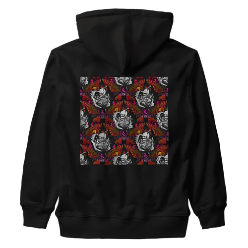 Fallen Angel of SKULL SEAMLESS PATTERN Heavyweight Zip Hoodie