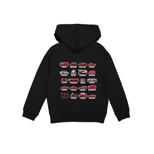 赤い車とバイク Hoodie