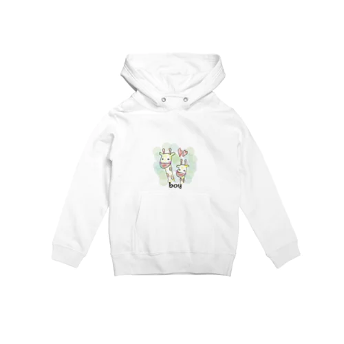 キリン親子ペア boy Hoodie