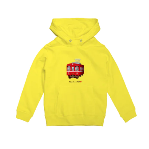 赤い電車 Hoodie