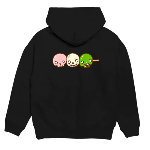 【バックプリント】ドクロ風味な三色団子 Hoodie