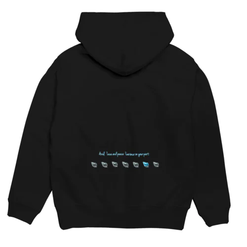 ワンカラーヤドカリ(白抜き) Hoodie