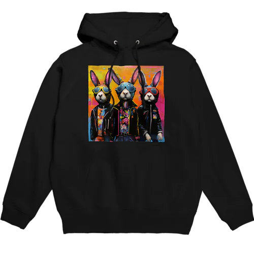 ロックでパンクなラビッツ Hoodie