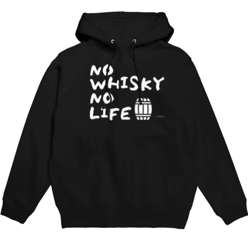 【期間限定】NO WHISKY NO LIFE 【白文字】 パーカー